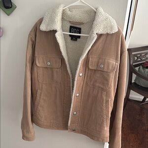 BDG Tan Corduroy Sherpa Jacket